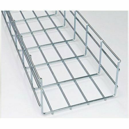 Kable Kontrol Kable Kontrol® Wire Mesh Cable Tray Straight Section - Electro-Zinc Resistant Steel - 6" W x 2" D x 5' L - Chrome Finish KK-6X2X5-EZ